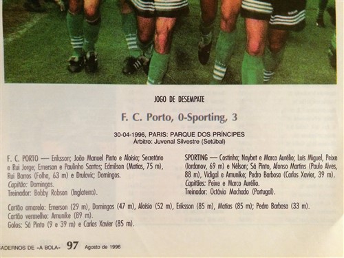 1996-1997: Cadernos da Bola há 20 anos - Supertaça - Ver mais
